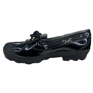 Ugg Women's Black Ashdale Waterproof Rain Duck Patent Leather Loafers Size 8.5